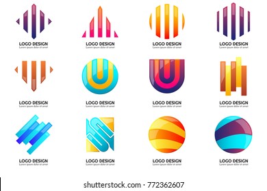 Modern Minimal Vector Logo for banner, poster, flyer