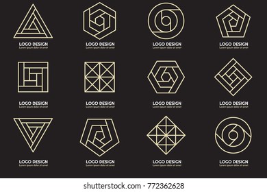 Modern Minimal Vector Logo for banner, poster, flyer