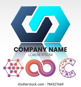 Modern Minimal Vector Logo for banner, poster, flyer