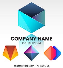 Modern Minimal Vector Logo for banner, poster, flyer