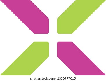 Modern Minimal X Monogram style vector