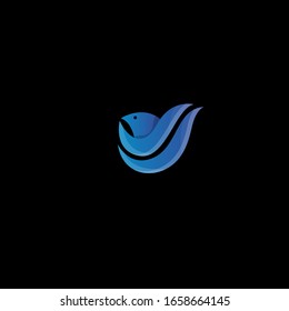modern and minimalis bird logo icon design