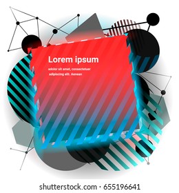 Modern minimalism style, creative concept. Geometric abstraction background. Banner