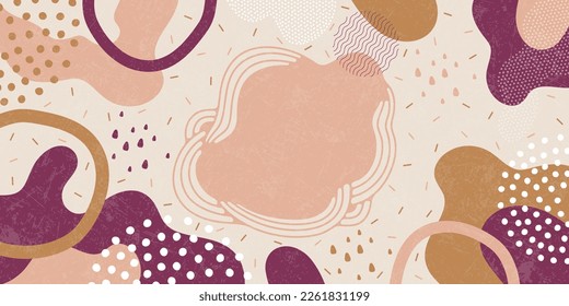Modern minimalism trendy pattern background. Background pattern, abstract colored shapes. Vector background.