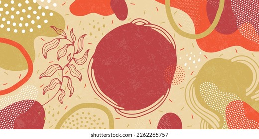 Modern minimalism trendy pattern background. Background pattern, abstract colored shapes. Vector background.