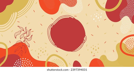 Modern minimalism trendy pattern background. Background pattern, abstract colored shapes. Vector background.