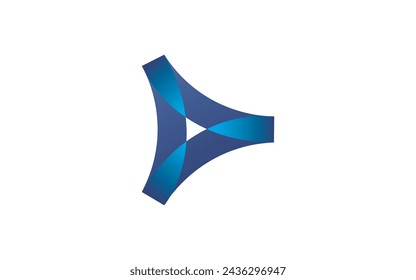 modern minimalist 3 corner shape logo design brand mini logo