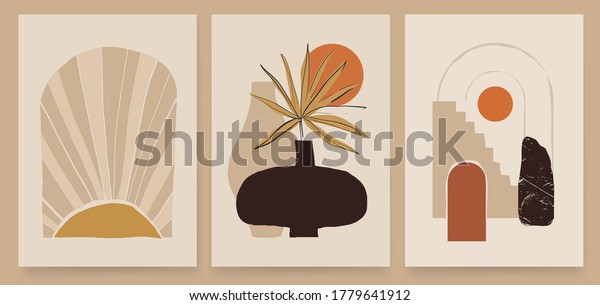 Modern Minimalist Abstract Aesthetic Illustrations Bohemian Stock Vector Royalty Free 1779641912
