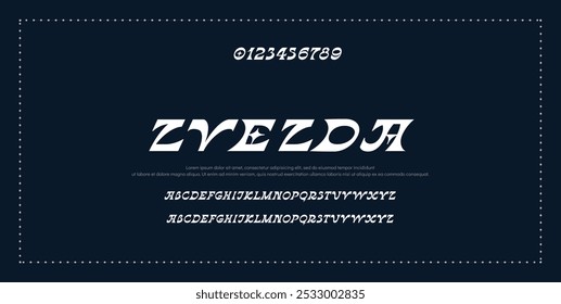 Modern minimalist abstract alphabet fonts with dots. Minimal modern fonts and numbers. Typography typeface, electronic, movie, digital, music, future, logo creative font.