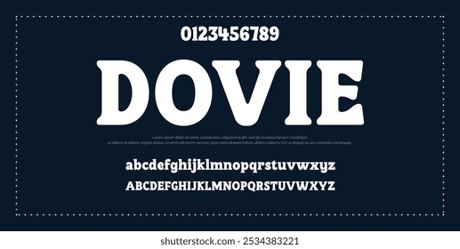 Modern minimalist abstract alphabet fonts with dots. Minimal modern fonts and numbers. Typography typeface, electronic, movie, digital, music, future, logo creative font.