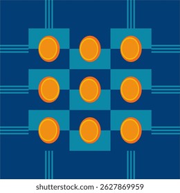 Fundo abstrato moderno e minimalista com padrões geométricos em cores suaves e silenciadas, este padrão versátil é adequado para uma variedade de projetos.
