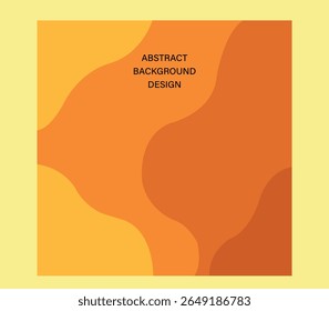 A modern , minimalist abstract background featuring fluid organic shapes in warm orange and yellow tones.