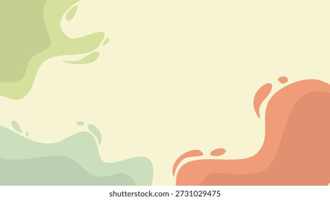 Un fondo abstracto moderno y minimalista con Formas orgánicas y fluidas en una paleta de colores pastel relajante de color crema, verde salvia y coral suave. Este Diseño gráfico contemporáneo ofrece una estética limpia y elegante con un amplio espacio de copia, lo que lo hace perfecto para Sitios web, presentaciones, Anuncios en redes sociales, Fondos de pantalla o cualquier proyecto creativo que requiera un fondo fresco, calmante y visualmente atractivo.
