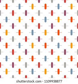 Modern minimalist abstract background. Seamless pattern with bright crosses. Repeated pluses motif. Simple geometric ornament. Childrens wallpaper. Digital paper, textile print, page fill. Vector