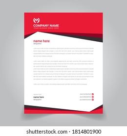 Modern minimalist Abstract business letterhead template design vector.