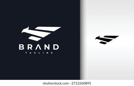Modern Minimalist Abstract Eagle Bird Logo