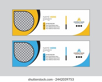 Modern and minimalist abstract Email Signature template