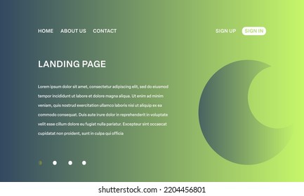 Modern Minimalist Abstract Landing Page Background with Gradient Color