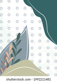 Modern minimalist abstract leaves illustration pattern. Creative contemporary seamless pattern. Fashionable template design.
