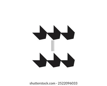 A modern and minimalist abstract logo featuring geometric shapes and fluid lines, perfect for companies seeking a contemporary and creative identity. This design conveys innovation and i