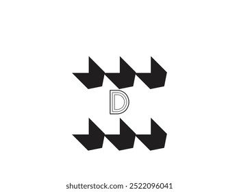 A modern and minimalist abstract logo featuring geometric shapes and fluid lines, perfect for companies seeking a contemporary and creative identity. This design conveys innovation and d