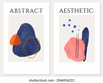 Modern minimalist abstract shapes. Vector