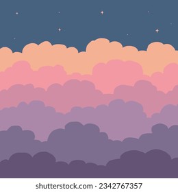 modern minimalist abstract sky vector illustration. mobile wallpaper with abstract portrait background.