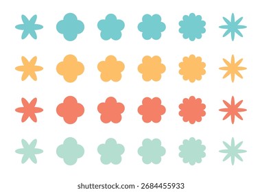 Conjunto de Vector abstracto minimalista moderno de Elementos de Formas geométricas decorativas para el diseño.