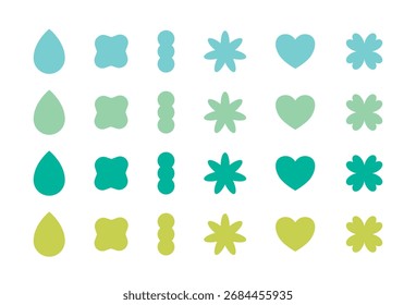 Modern minimalist abstract vector set of decorative geometric shapes elements for design.