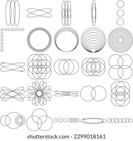 Modern minimalist aesthetic line elements, trendy linear frames, arch frames, geometric forms. Decorative set of vector frames in boho style.