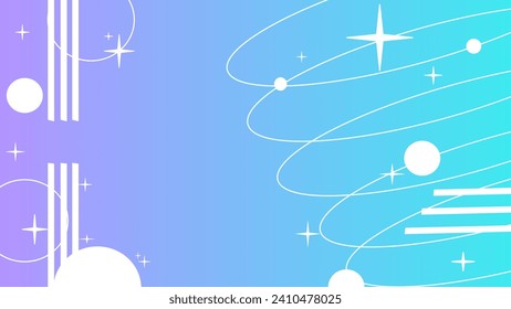 Modern minimalist aesthetic line elements on fluid gradient background. Geometric colorful vector background.