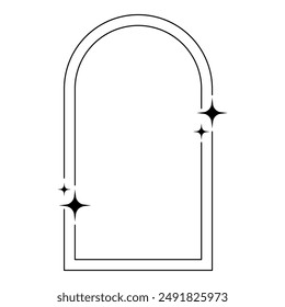 Modern minimalist aesthetic line elements
