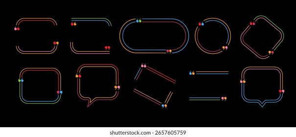 Elementos de línea estética minimalista moderna, marcos lineales de moda con formas geométricas de estrellas. Marco de arco para redes sociales o diseño de carteles, borde de estilo decorativo simple. Vector