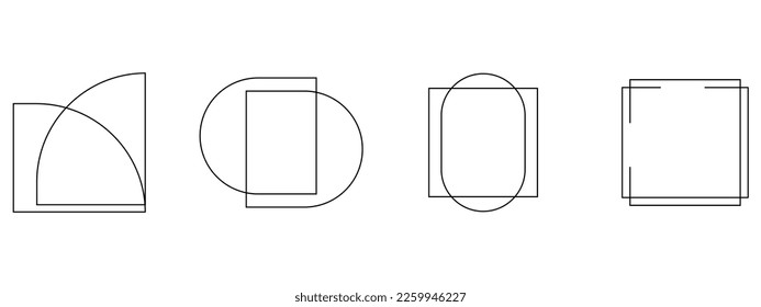 Modern Minimalist Aesthetic linear frames