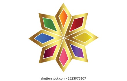 Modern Minimalist Aesthetic linear frames, arcs, 
stars and elements, Gold islamic modern minimalist aesthetic 
linear arch frames set
