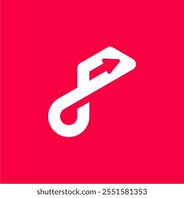 O design do logotipo da Seta Moderna e Minimalista incorpora a simplicidade elegante e o impulso para a frente.