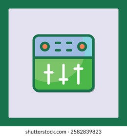 Modern Minimalist Audio Mixer Interface Icon