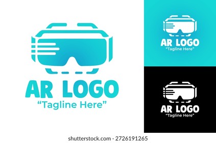 A modern minimalist augmented reality logo design created for immersive technology startups and digital innovation brands.