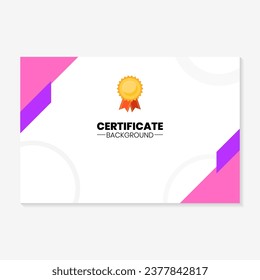 modern minimalist award certificate background template