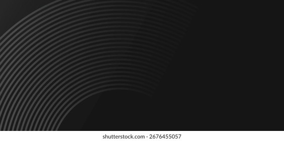 A modern minimalist backdrop featuring dark gray concentric circles subtly radiating across a deep black gradient, creating a visually textured yet sleek graphic effect
