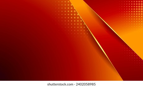 Modern minimalist background with red and yellow gradations with halftone ornaments.