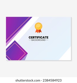 Modern minimalist background template for certificate design