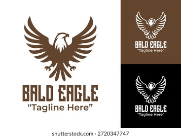 Um logotipo moderno minimalista da águia careca projetado para marca forte, identidade da vida selvagem e uso profissional.