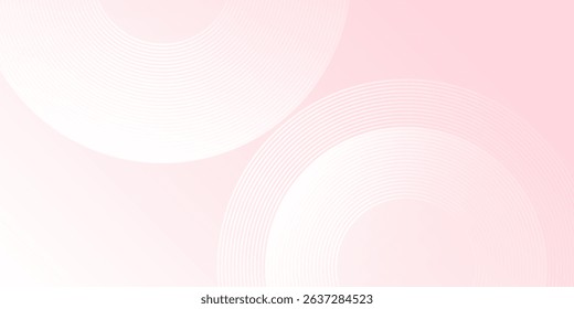 Modern minimalist banner background pastel colorful pink and yellow gradations. Circle effect style abstract simple art modern