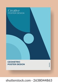 modern and minimalist bauhaus poster design with simple aesthetic color style