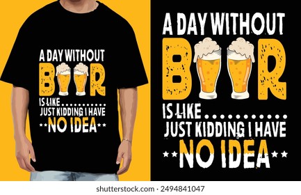 modern minimalist beer cup t shirt design