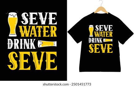 modern minimalist beer t shirt design