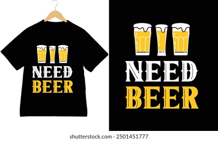 modern minimalist beer t shirt design