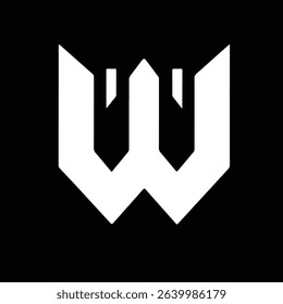 Modern Minimalist black Letter W Logo Design