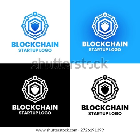A modern minimalist blockchain startup logo design created for emerging crypto ventures and digital innovation branding.